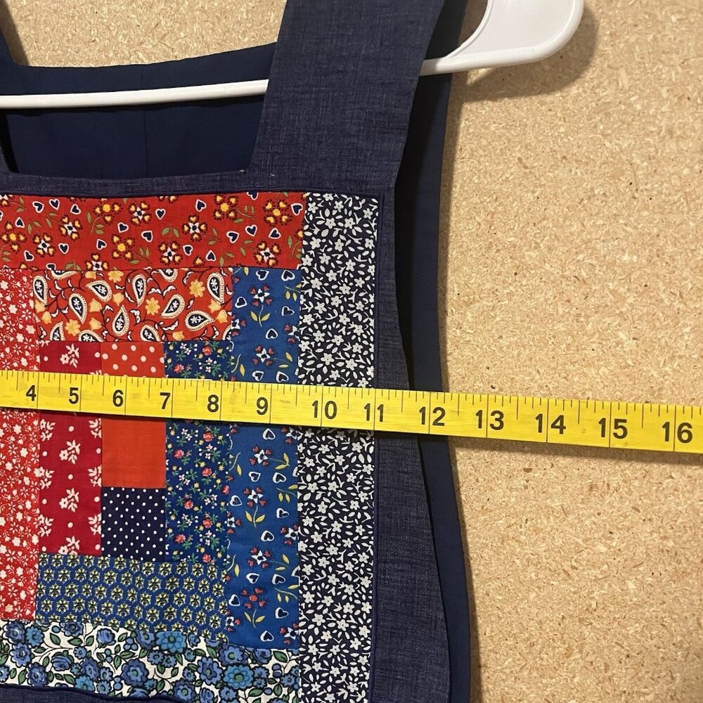 Mother Women’s Patchwork Maxi Dress Vintage Blue Red Size Small Cotton - Picture 8 of 10